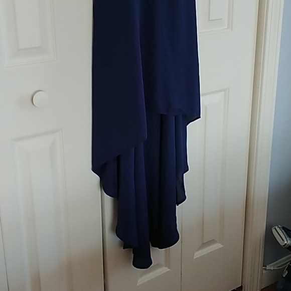 Express Cold Shoulder Hi-Low Navy  Dress, Sz 00 - Picture 4 of 11